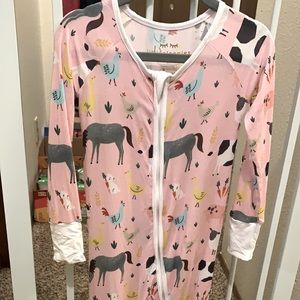 Pink Farm Animals Zippie